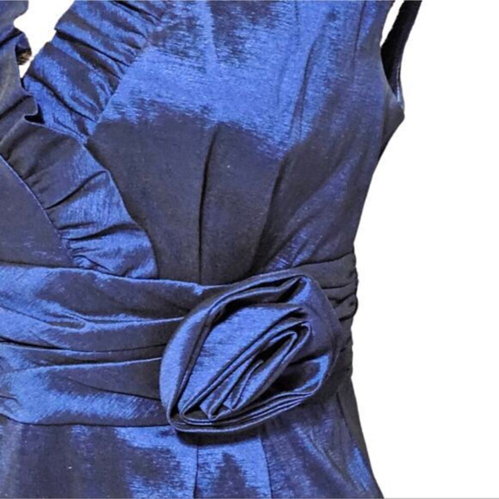 Jessica Howard Cocktail Dress With Ruffled Collar And Flower On Waist Size 8‎ - Picture 5 of 7